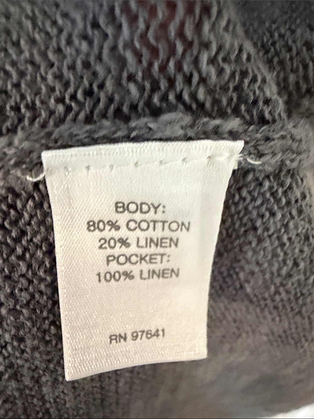 Pure Jill J. Jill Gray V-Neck Cotton Linen
Cardigan Sweater Pockets  M petite - Picture 6 of 6